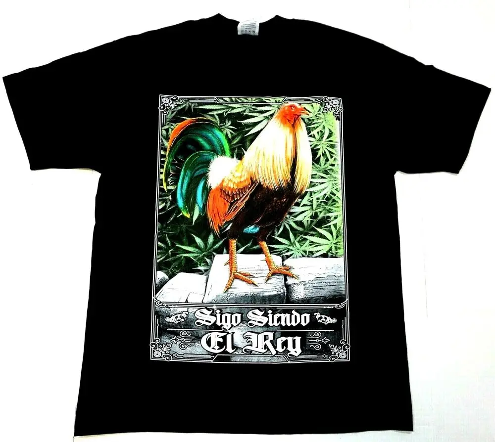 Sigo Siendo El Rey T-shirt Mexico Rooster Fighting Gallos Men's Tee New