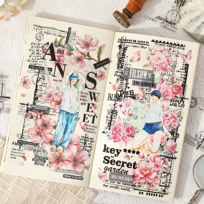 حزمة ملصقات كلاسيكية مكونة من 30 قطعة على الطراز العتيق، وتصاميم الحنين لتزيين اليوميات وسجل القصاصات