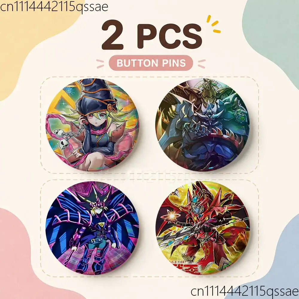 For Yu-Gi-Oh 25mm 75mm 44mm 58mm 32m Coin Badges Personalized Handmade Round Brooches Pins Accessory