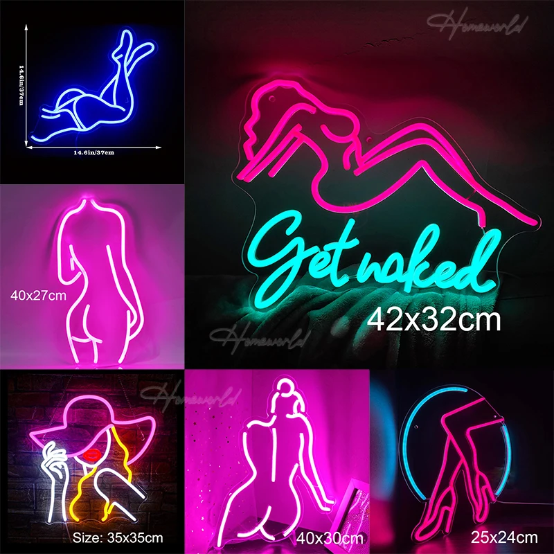 

Sexy Girl Model Neon Sign Custom Naked Lady LED Neon Lights Wall Hanging Lamp Decor Bar Party Club Home Bedroom Room Party