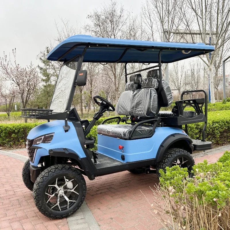 

72V Lithium Battery Golf Buggy Cart Solar Panels Powered Street Legal 6 seater Electric Golf Cart