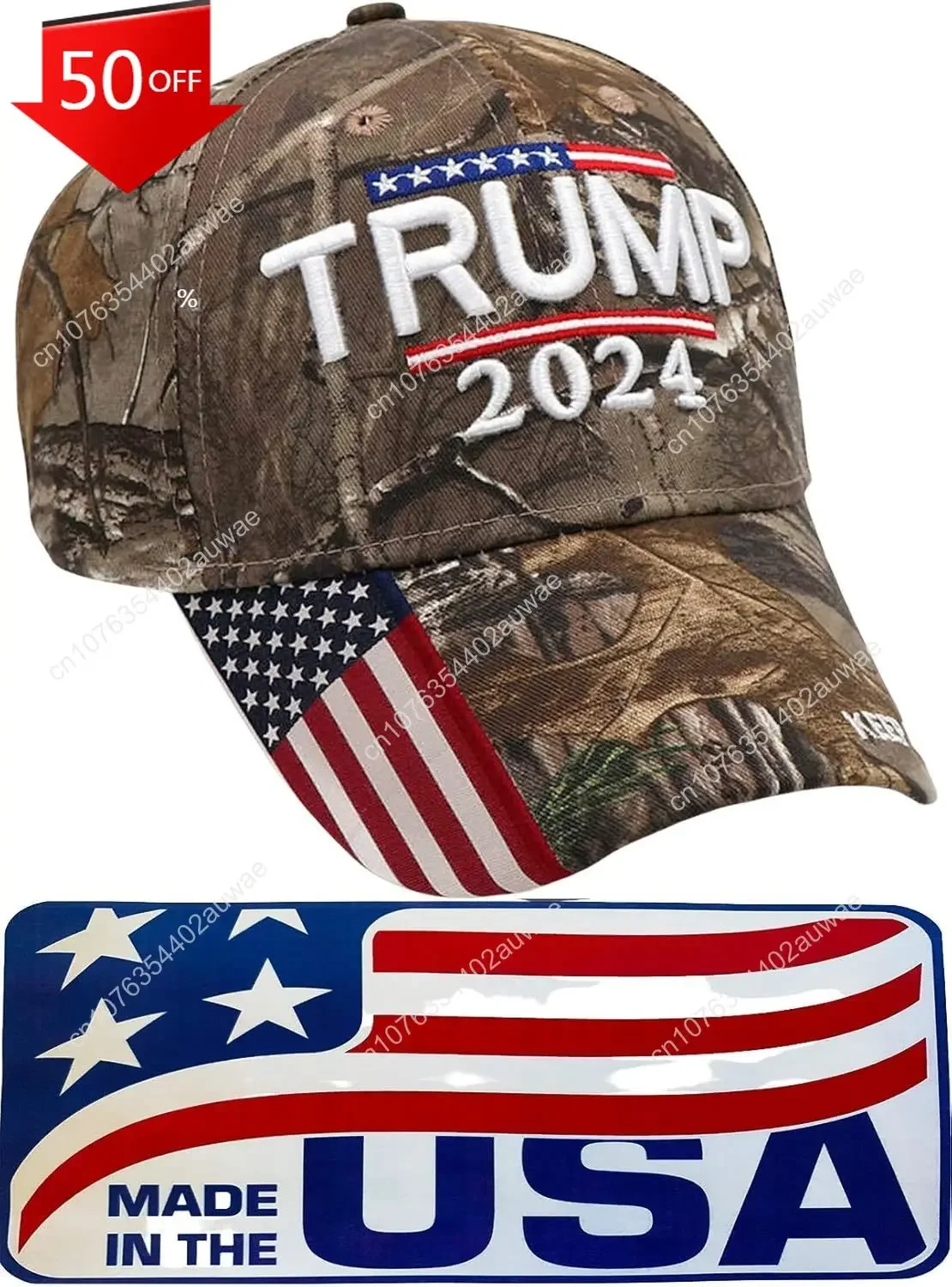 Donald Trump Hat 2024 MAGA Keep America Great Take America Back Camo Hat Adjustable Baseball Cap Hat (Camo)