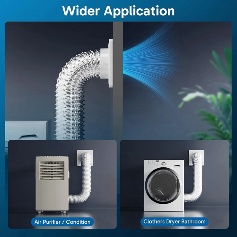 Conector de ventilación de secador, Kit de ventilación de manguera de secador con bloqueo de giro, conexión y desconexión rápida, placa de pared que se adapta a conductos de 4 pulgadas