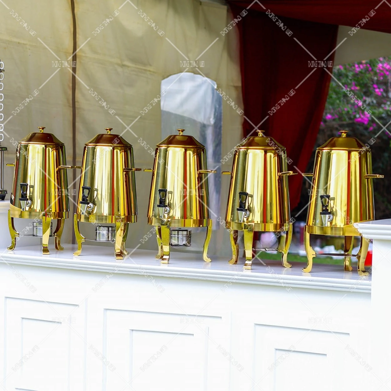 

Buffet Commercial Retail 13L Hot Water Dispenser Tea Thermos Milk Dispenser Gold Copper Stainless Steel Coffee Urn