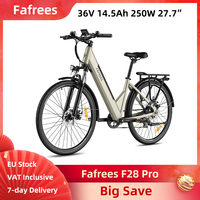 Fafrees F28 Pro Electric Bike 36V 14.5Ah 522Wh 27.5 Inch Slim Air Tires Step-through Compact City E-Bike Support APP 7-Speed