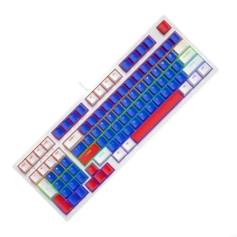 Teclado jogo mecânico H37B LED backlits para teclado ergonômico fios gamer para PC