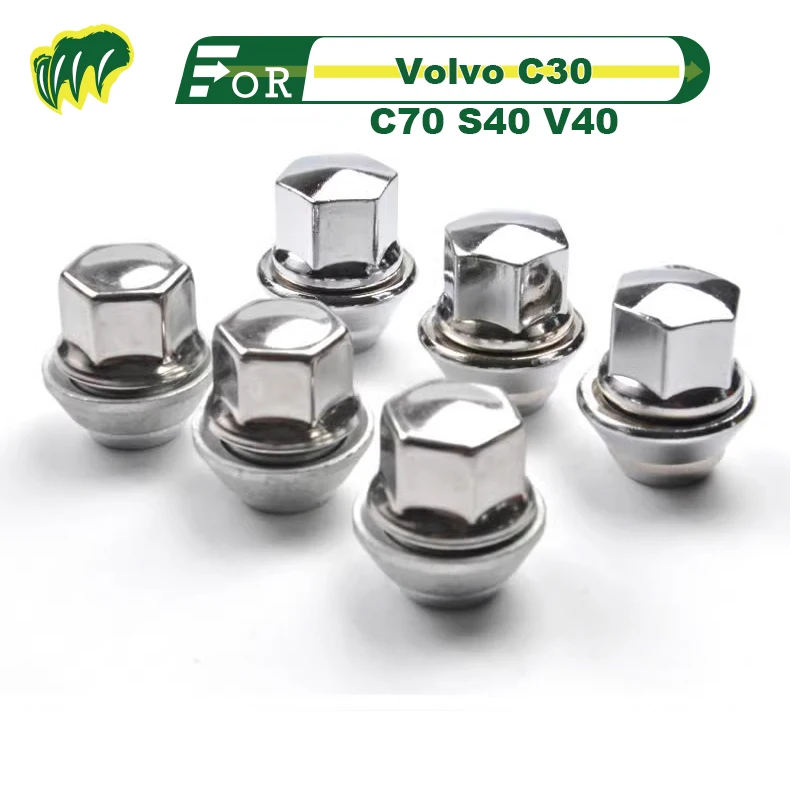 

For Volvo C30 C70 S40 V40 Tire Screws Wheel Hub Nuts End Nut Wheel Nut Wheel Bolts