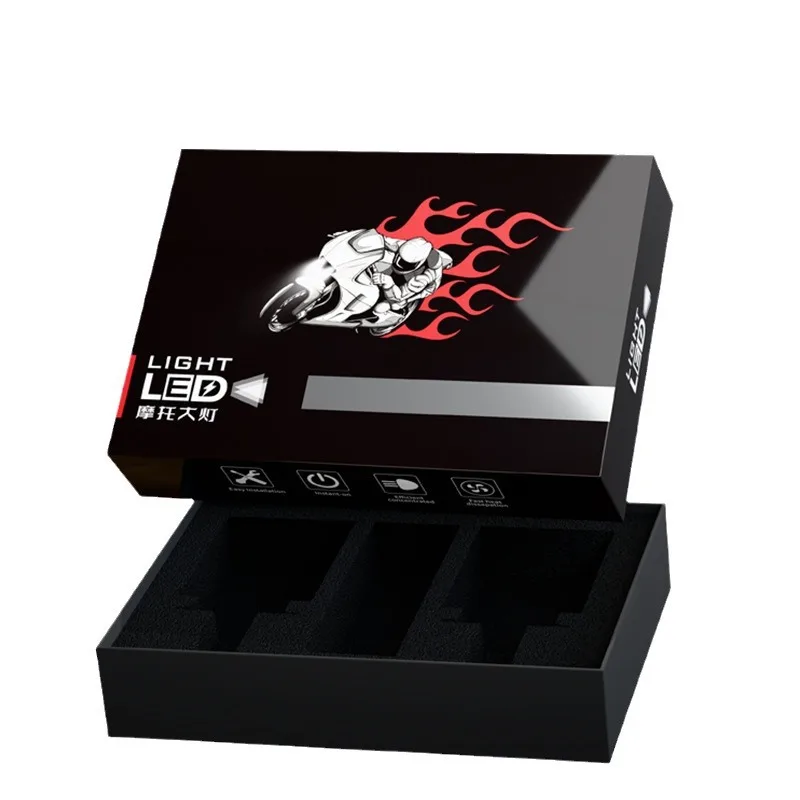 Custom. Tiandi Gai C6 Car LED Headlight Packaging Box Customization H2 Bulb H4 H7 Motorcycle Light Color Box Bulk Customization