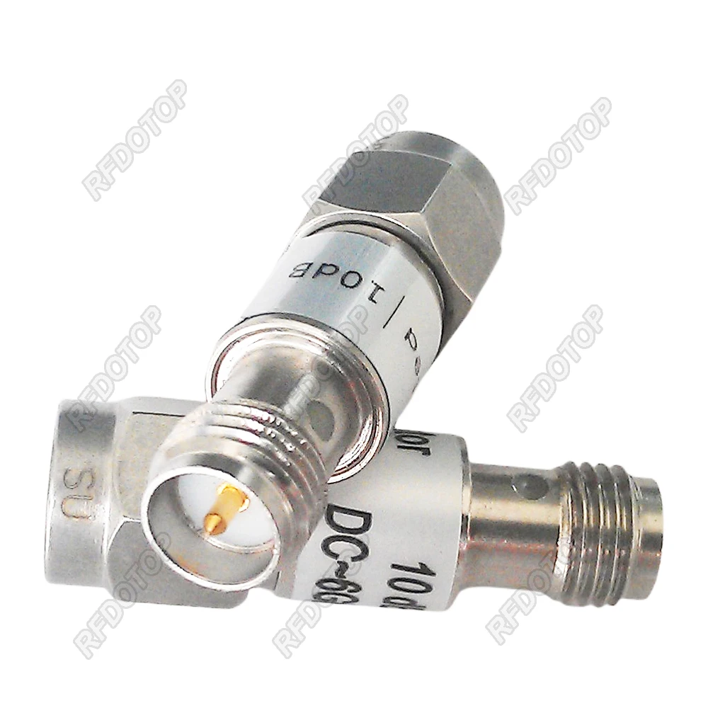 2W DC-8.0GHz RP-SMA Male to RP-SMA Female RF Attenuator 1~60dB Attenuator SMA Fixed Connectors 304 Stainless Steel 50 Ohm image 3