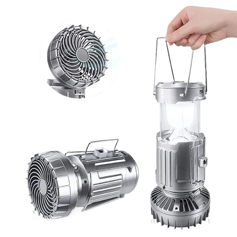 

B-T солнечный фонарь для кемпинга с вентилятором, аварийный фонарик для зарядки телефона, USB перезаряжаемые портативные вентиляторы для кемпинга, прочный