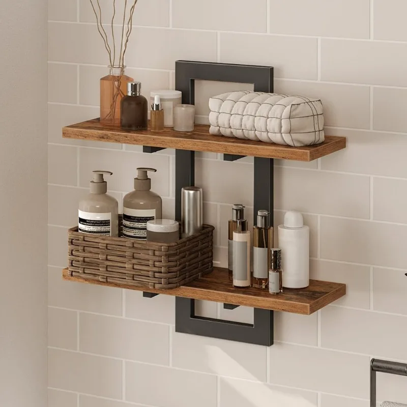 Wall Mounted Storage Rack Large Capacity Bathroom Shelf Kitchen Spice Organizer Living Room Decorative Background Wall Shelf
