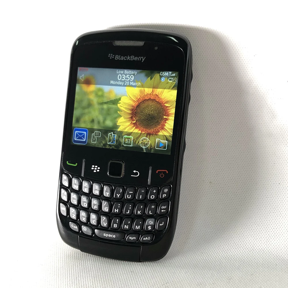 BlackBerry Curve 8520 GSM 2G Mobile Cell Phone Bluetooth WIFI Original Unlocked Cellphone BlackBerry OS, Made on 2009.