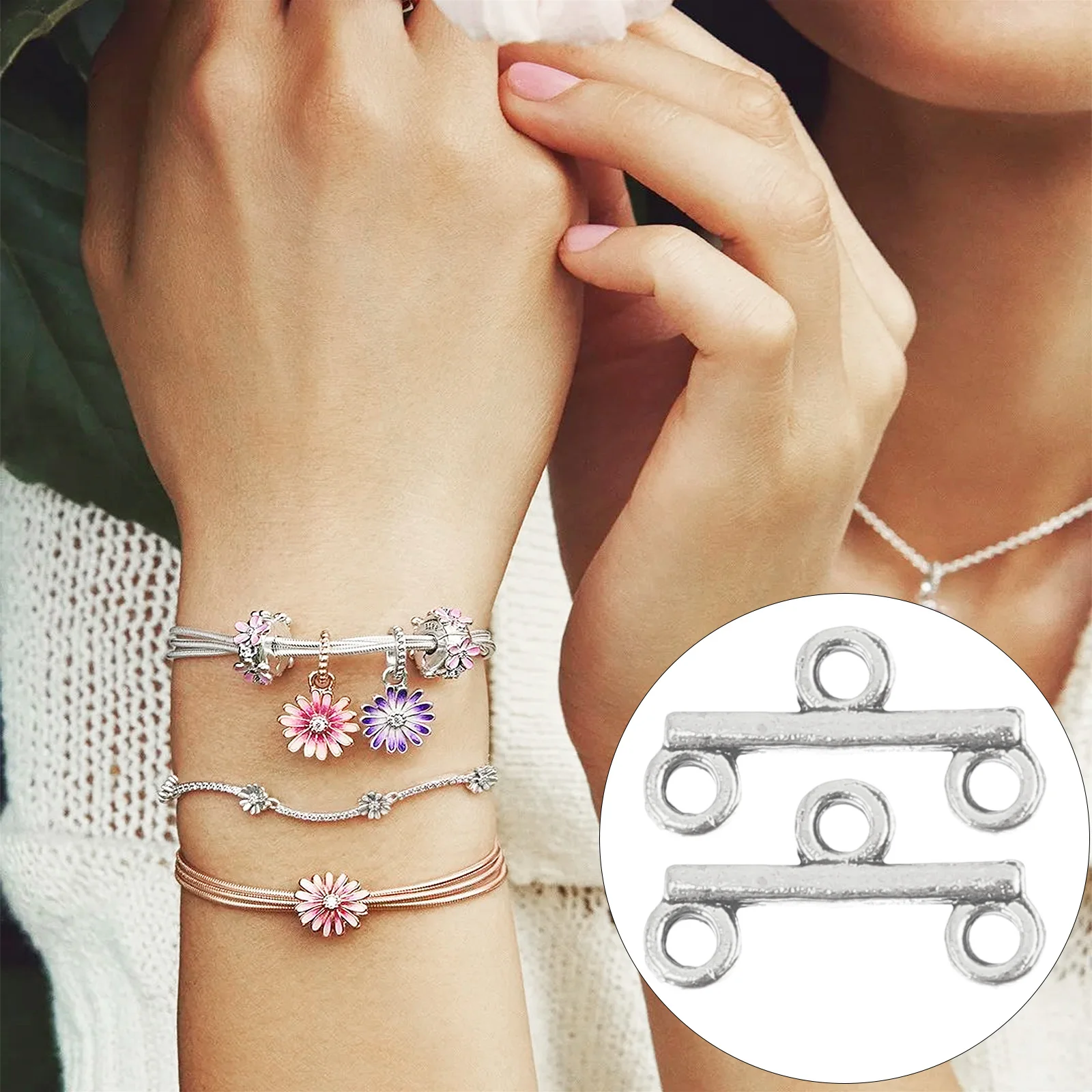 

100pcs Diy Jewelry Clasps Alloy Necklace Bracelet Connectors For Jewelry Making Craft Clasp Findings Handmade Accessories