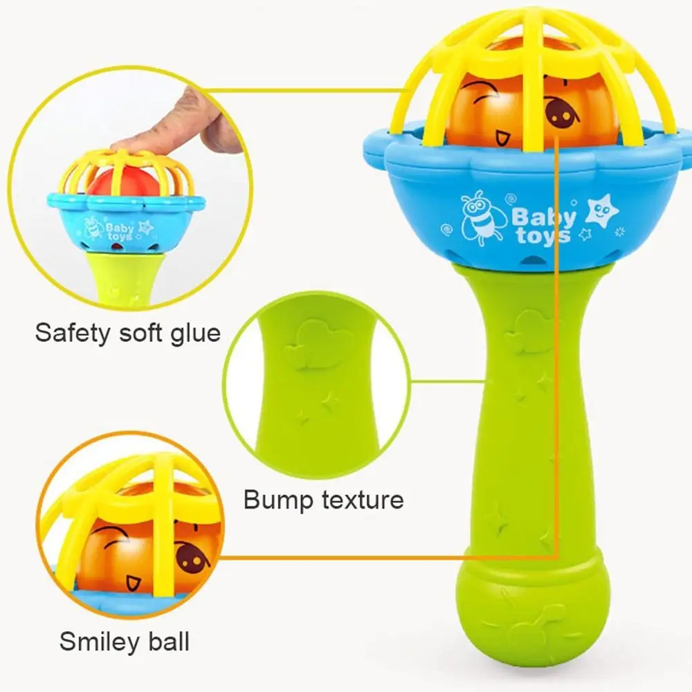 7 unids/set sonajero colorido interactivo cascabeles de mano inteligentes suave lindo niños pequeños accesorios de juguete para masticar para la dentición