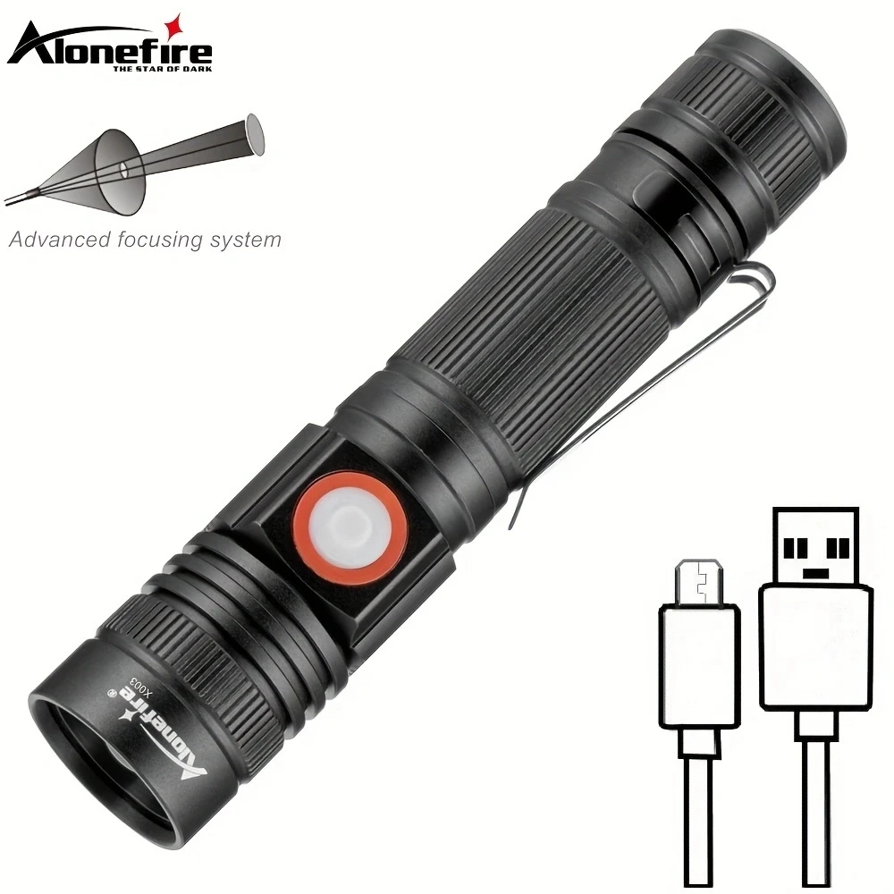 10W Zoom High Power T6 LED Flashlight Usb charging 18650 battery Outdoor Hiking Camping Hunting Fishing Handheld Patrol Torch