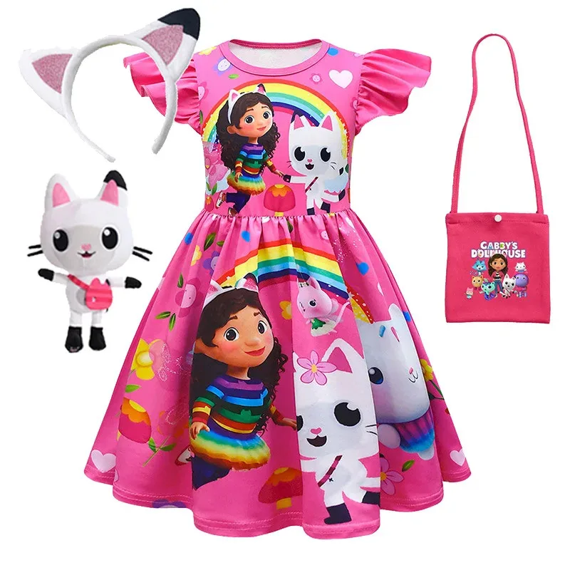 Детская одежда, кукольный домик Габби, летнее платье принцессы для девочек, детский подарок на день рождения, костюм на Хэллоуин для маленькой девочки