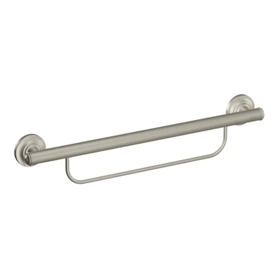 

LR2350DBN Bathroom Safety 24-Inch Grab Bar with Convenient Towel Bar Brushed Nickel