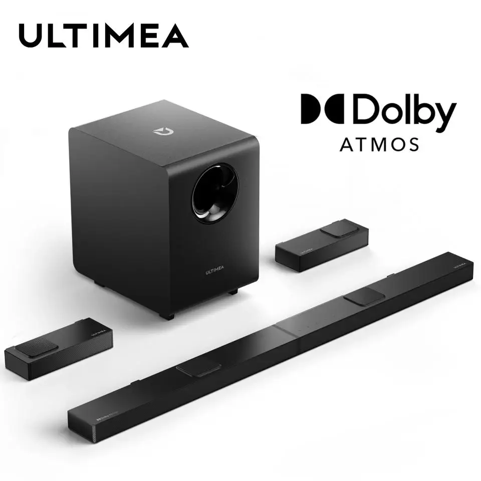 ULTIMEA 740W 7.1.4 Soundbar with Dolby Atmos for Smart TV,4K HDR Pass-through, Surround Sound Home Theater Bluetooth Speakers