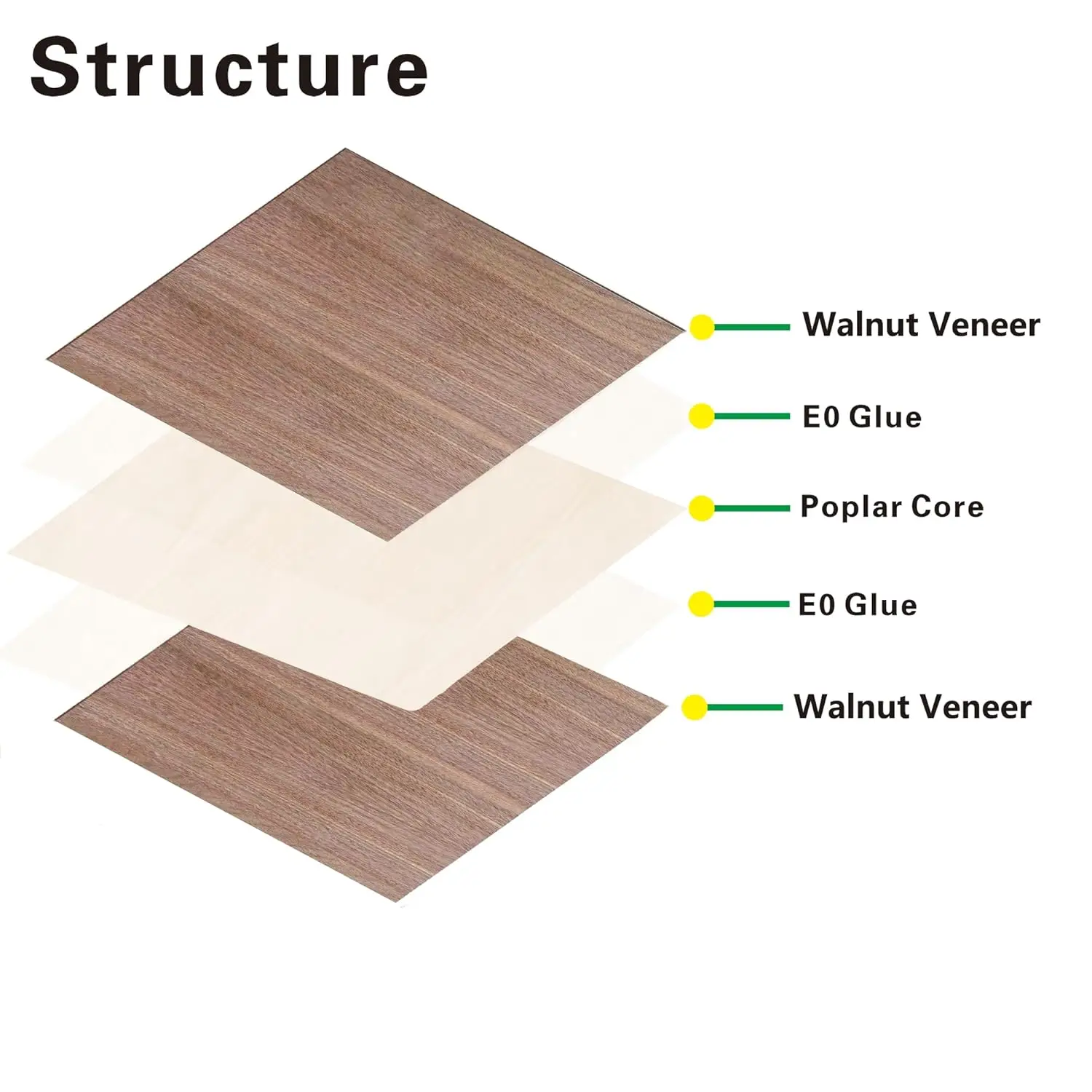 12 folhas de madeira compensada de nogueira preta, 1/8" de espessura, 12x12 polegadas para corte a laser e artesanato