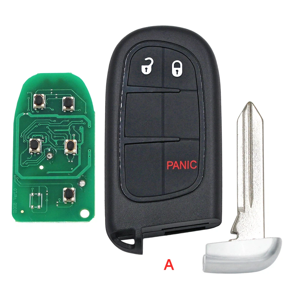 3/4/5 Buttons GQ4-54T ID46 Chip 433MHz For Dodge RAM 1500 2500 3500 2013 2014 2015 2016 2017 2018 2019 Smart Car Key