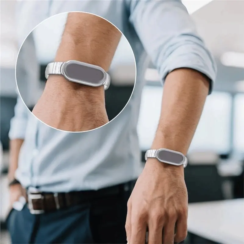 DT51 TPU Transparent Case Wristband Strap for PLAUD NotePin, White Protective Cover, Case for AI Note Pin