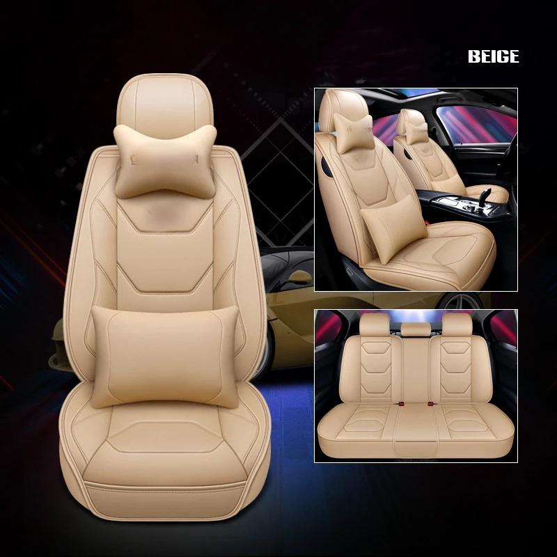 Car interior accessories car protector Luxury full set PU leather seat covers for five seat car