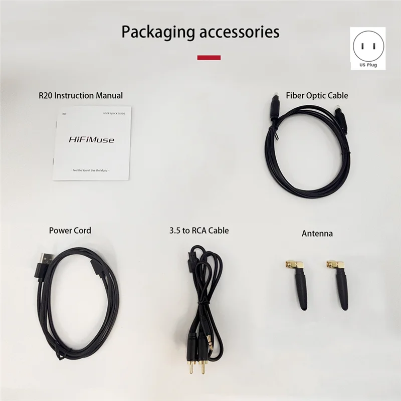 Hifimuse R20 Drahtlose Wifi Bluetooth Audio Receiver Hi-Fi Musik Adapter Für Home Airplay DLNA Spotify Tidal Streaming Player UNS-