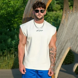 American Fashion Casual Men's New Sports Fitness Men's Vest Gym Running Basketball Training Vest Sleeveless T-shirt