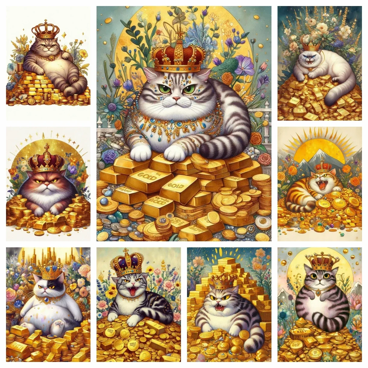 

Новинка 2025, насыщенный кот, 5D алмазная живопись, набор «сделай сам», круглая алмазная вышивка, милые животные, ручная работа, сделай сам, мозаика, украшение для дома