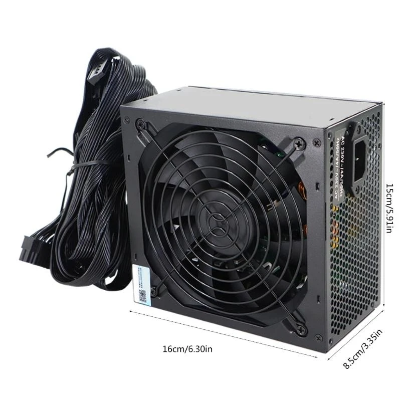 Ruhige 550 -W -Gaming -PC -Stromversorgungsrate 550W Stromversorgung mit energiesparenden Hydrauliklagerlüfter und PFC