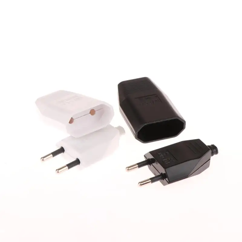 1/2PCS Industrial Vintage Style Rewire Plug 250V 2.5A Rewirable European Power Cord CE Male Plug Female Socket Electrical Plug