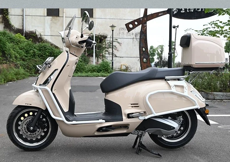 For Honda NS150LA Pearl White Crash Bars Kit Front & Rear Anti-Collision with Pulled Exhaust One-Stop Body Integration Solution