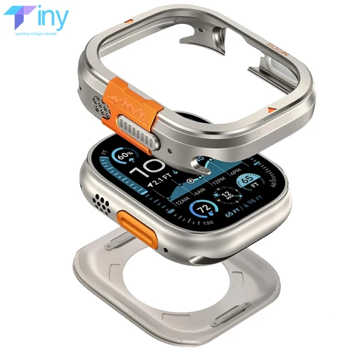 Funda de Metal para Apple Watch Ultra 2, 49mm, serie 10, 46mm, Protector de parachoques de aleación de aluminio duro, cubierta de marco para IWatch Ultra 2