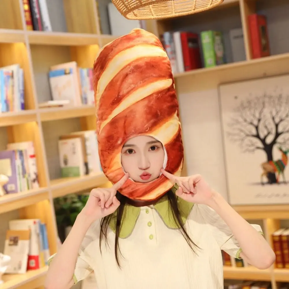 INS Plush Funny Toast Hat Photo Props Soft Cute Bread Hat Novelty Plush Toast Cap Gifts