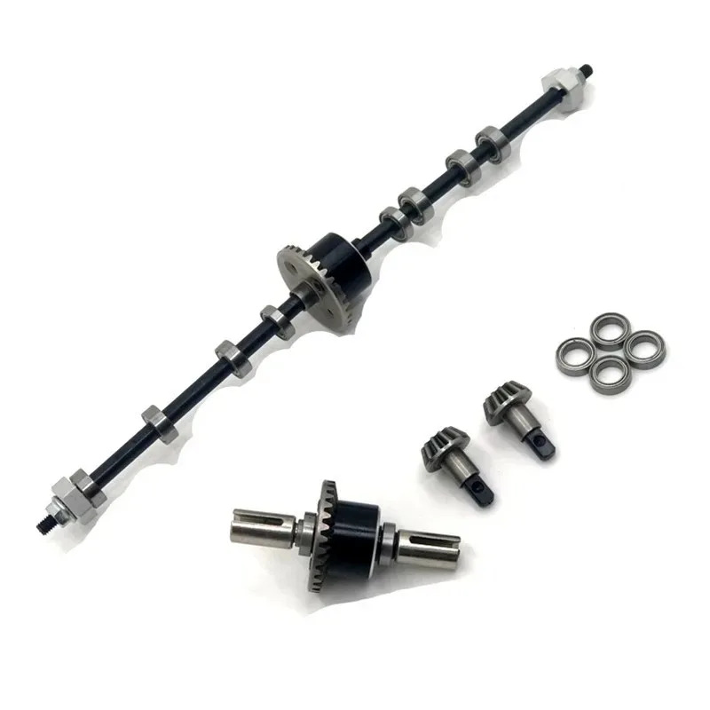 For WLtoys 12428 12429 12423 12427 Feiyue 1/12 RC Car Metal Upgrade Parts, Modified Front and Rear Differentials, Axle Shafts