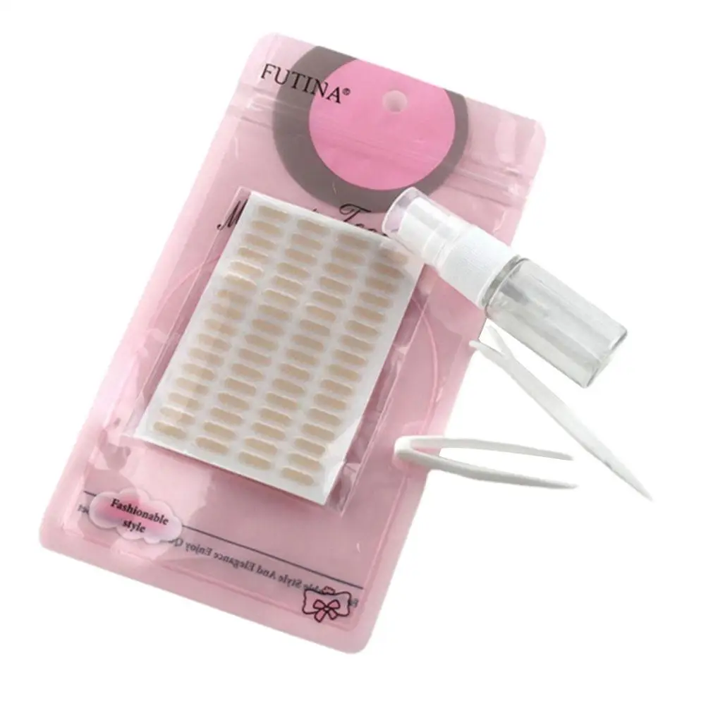 Fita adesiva para pálpebras grandes, dobra dupla, autoadesiva, bege, maquiagem, invisível, ferramenta clara, adesivos x7r7