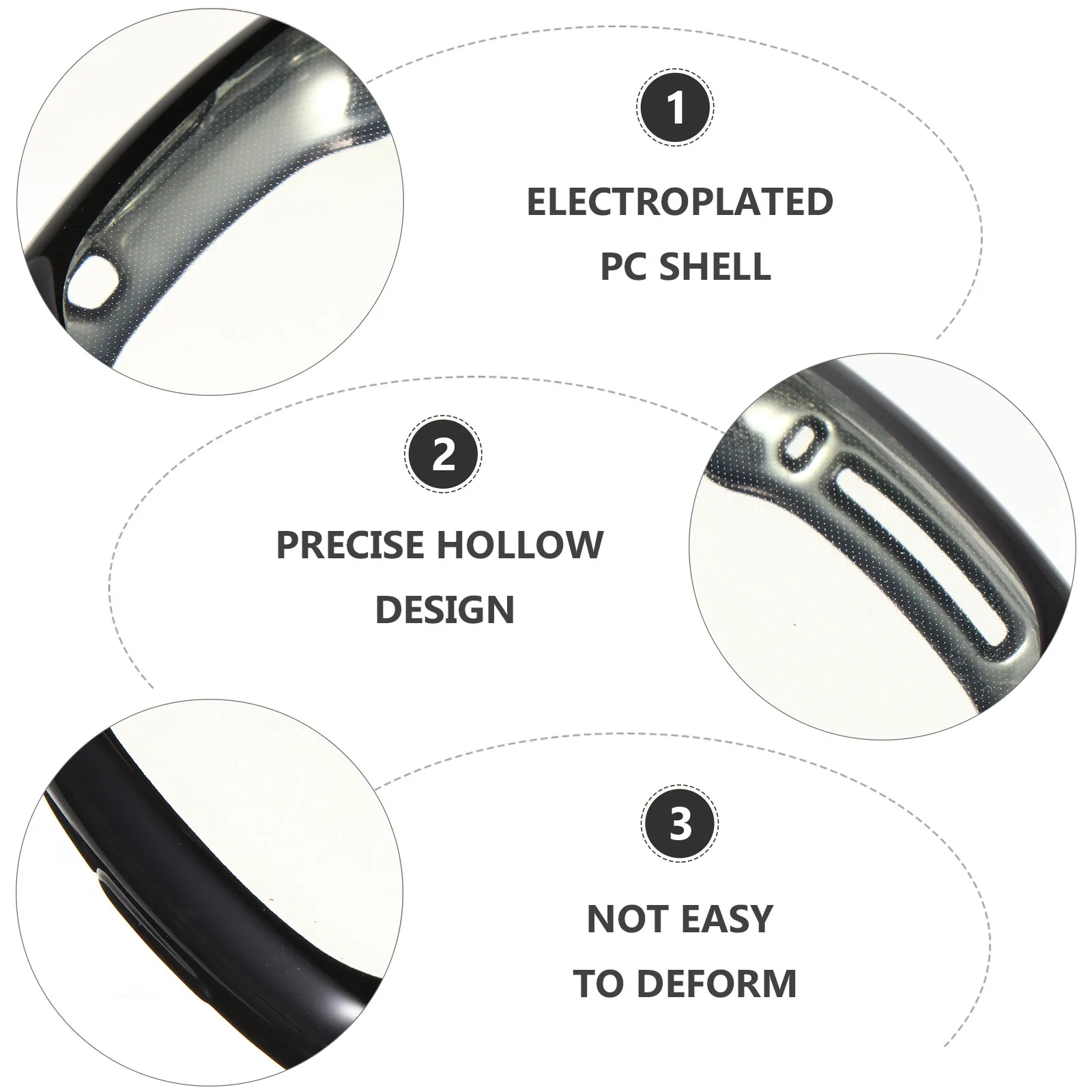 1Pcs Electroplated Watch Shell Protective Cover Easy Install for Versa3 Sense Anti-Scratch Screen Protection