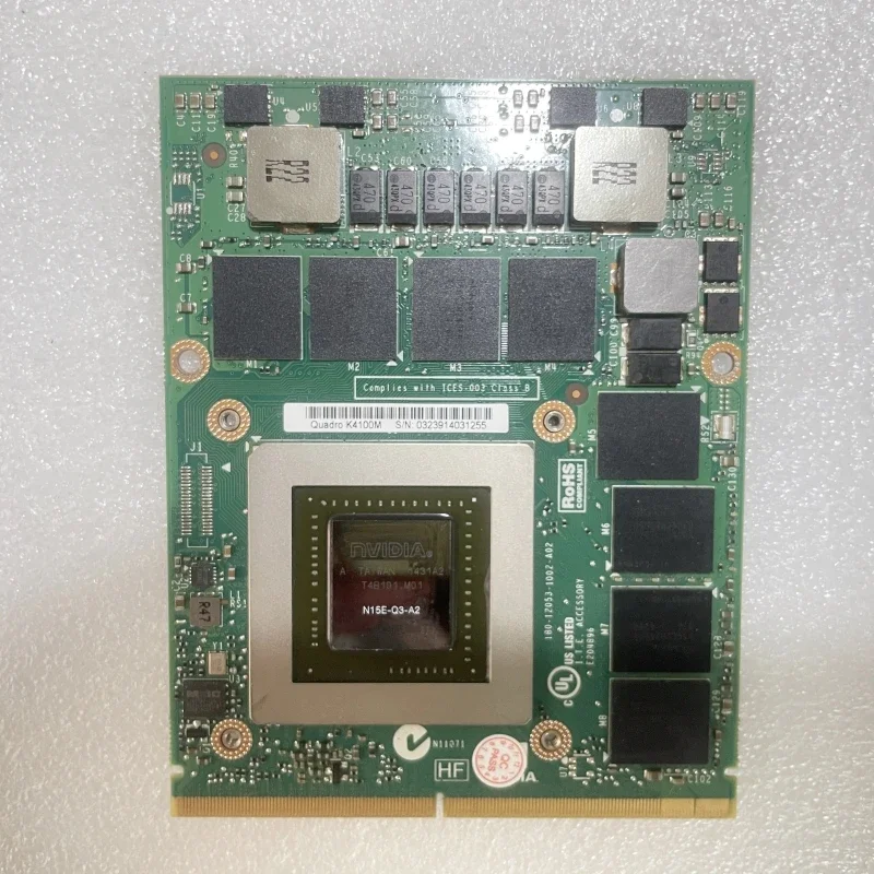 

Подходит для DELL HP K4100M 4 ГБ DDR5 A1312 M6700 M6800 M7710 M7720 8760W 8770E ZBOOK 17 K4100