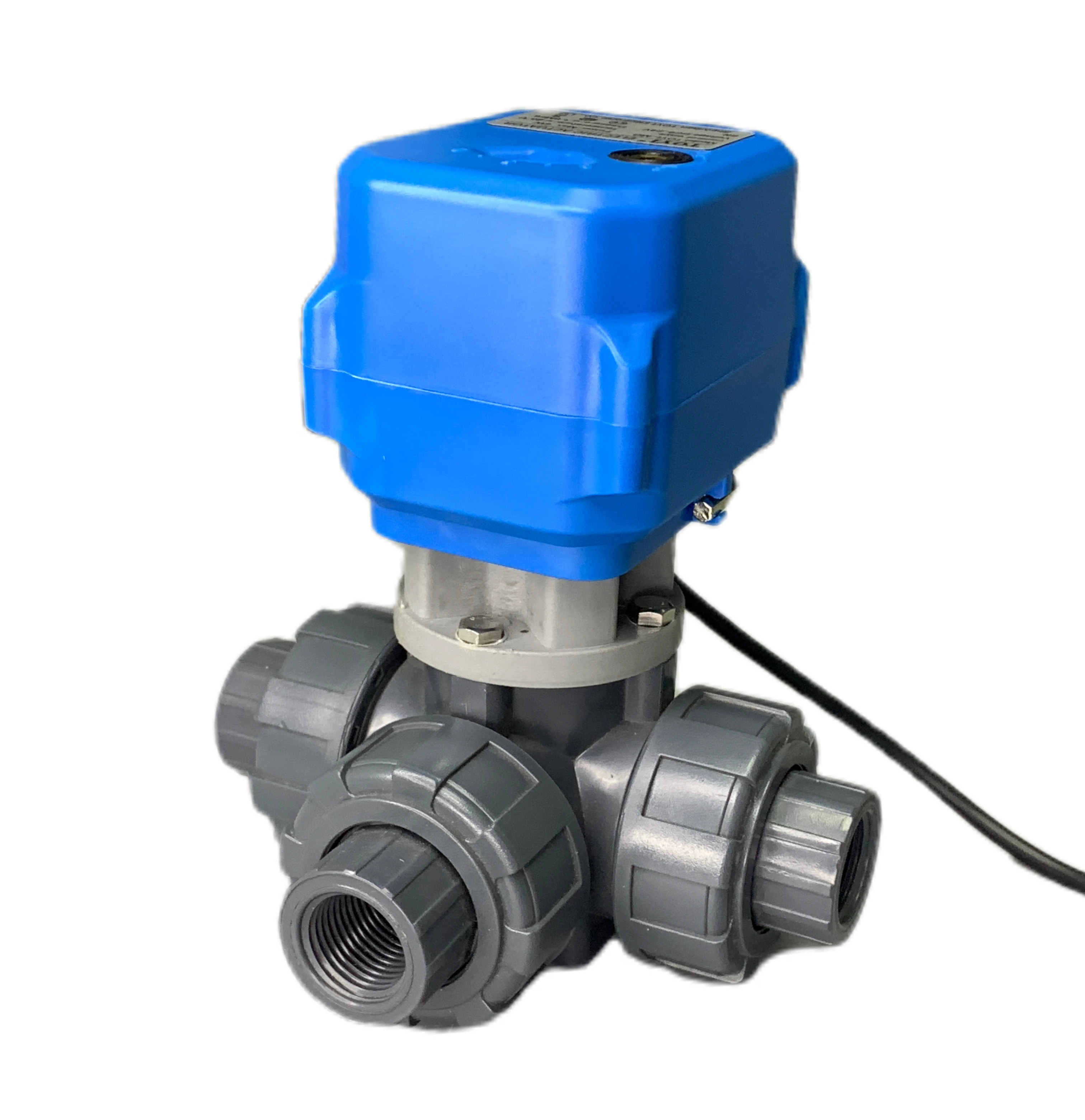High quality three-way electric actuator control valve UPVC PVC ball valve 1/2 