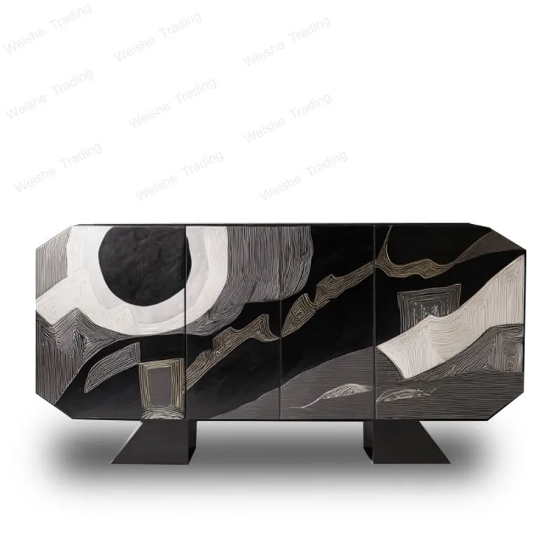 

Italian modern simple entrance cabinet, light luxury high-end sideboard, entrance hall decoration, living room storage cabinet