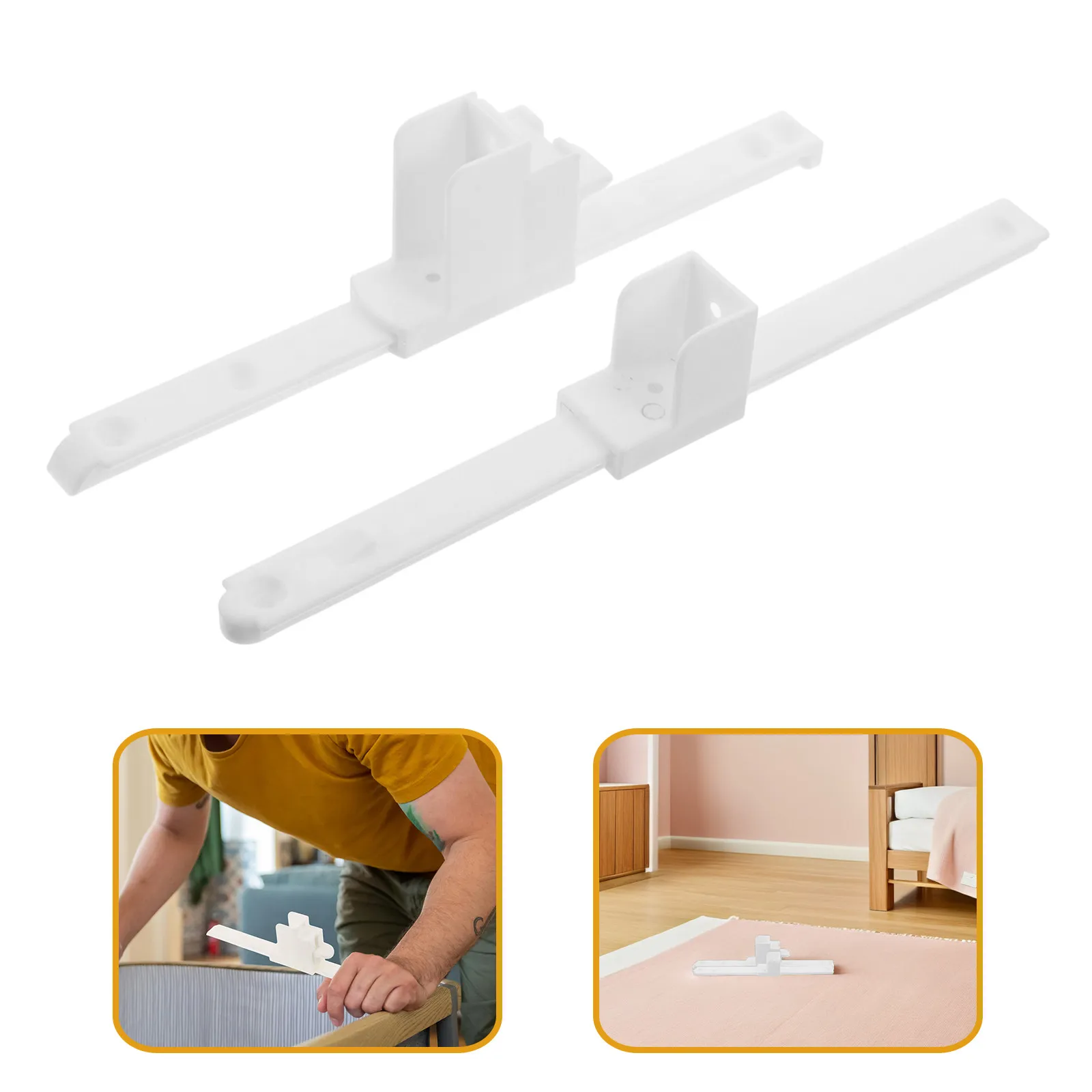 4Pcs Universal Bed Rail Lifters Adjustable Rail Connector for Baby Crib Bed Frame Replacement Parts Guide Bar Connector