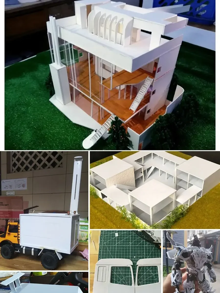 1-20Pcs White ABS Pipe Tube Round Plastic Hollow Pipe Dia 2/3/4/5/6/8mm x Length 250mm DIY Handmade Sand Table Material