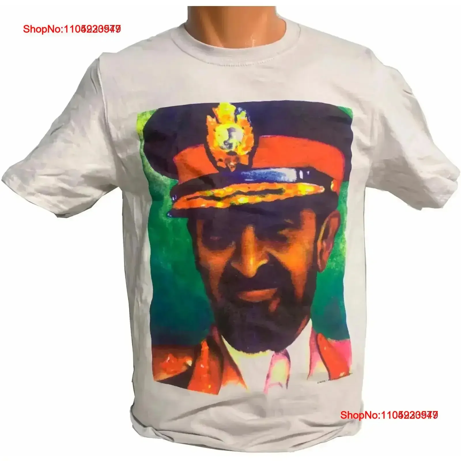 

Haile Selassie I T Shirt Jah smile in color Rasta vintage Washed fashion Top For Everyday Wear Slightly Casual Stretched