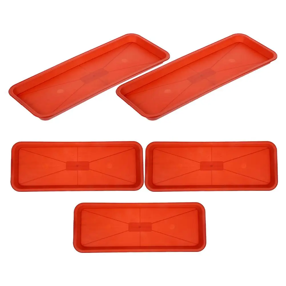 

5 Pcs Plastic Tray Rectangle Plant Flower Stand Rectangular Saucer Planter Water Drip Bonsai Accessory Garden