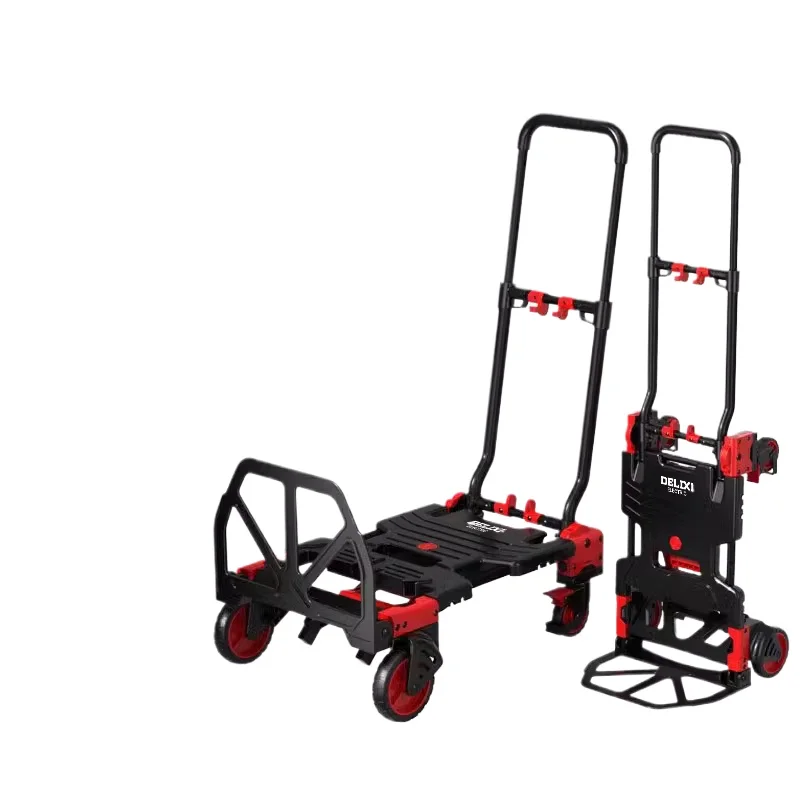 

Flat Truck Household Folding Hand Pull Truck Portable Silent Commercial Truck