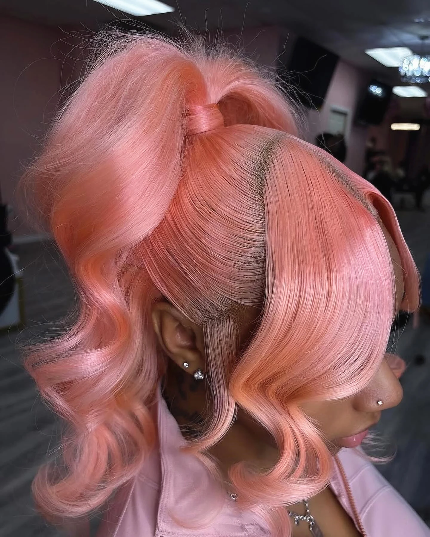 الوردي باروكة من شعر طبيعي الجسم موجة 13x4 الدانتيل الجبهة الباروكات للنساء قبل قطعها 30 36 بوصة 13x6 HD الدانتيل الباروكات الأمامية 100% شعر الإنسان #1