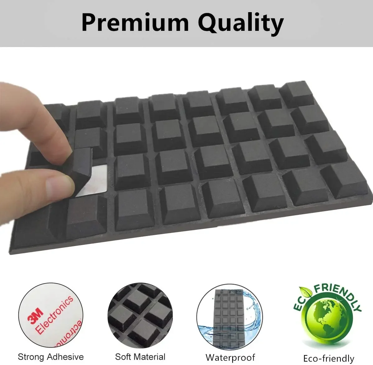 12 قطعة مربع ذاتية اللصق عصا الوفير وسادة قواعد مطاطية طويلة للإلكترونيات الزجاج المتكلم أجهزة الكمبيوتر المحمول الأثاث الكمبيوتر