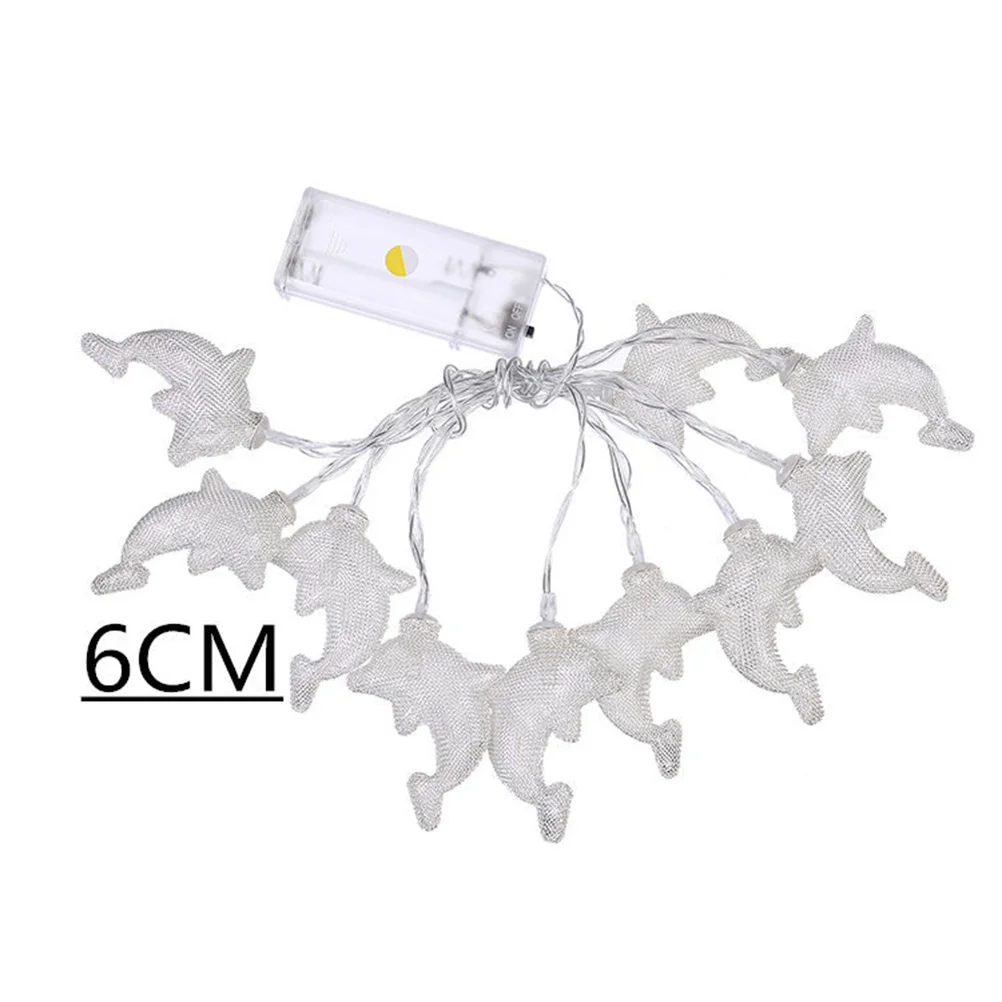 

20Leds Dolphin String Lights Fairy Iron Warm Lamp For Party Garden Bedroom Festival Holiday Decor Outdoor Indoor Lighting