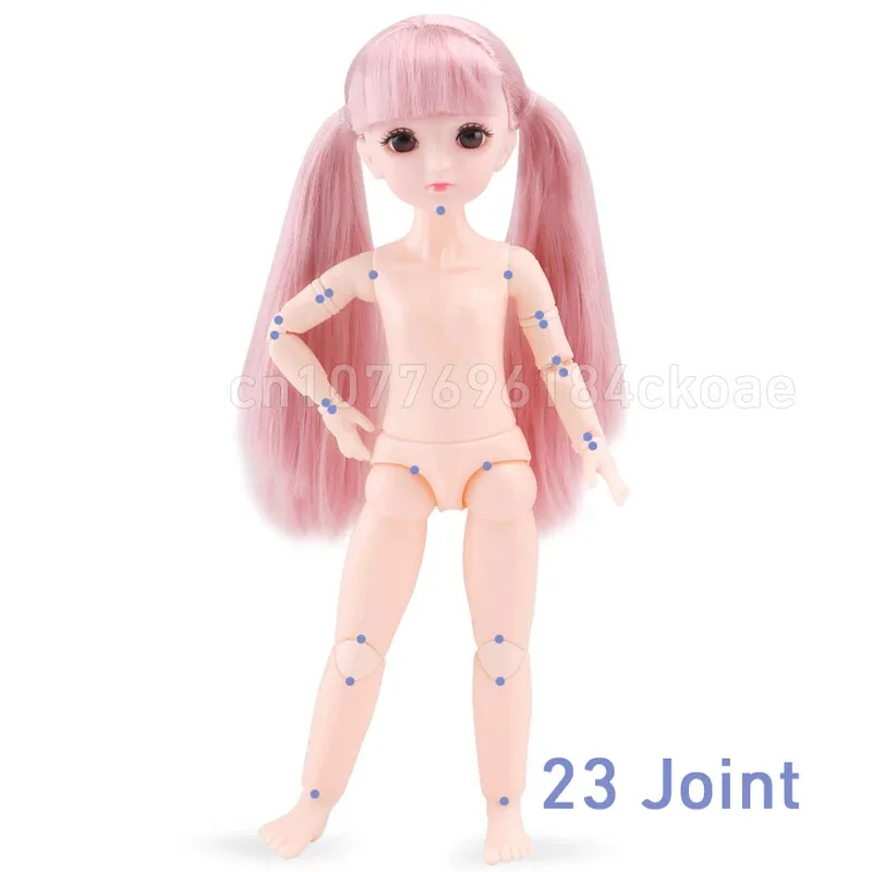 ตุ๊กตา BJD สำหรับเด็กผู้หญิง ขนาด 30 ซม. ตุ๊กตาอนิเมะแบบข้อต่อพร้อมเสื้อผ้า ตาสีน้ำตาลทอง ของเล่นข้อต่อสำหรับเด็ก ชุดของเล่นข้อต่อทรงกลม