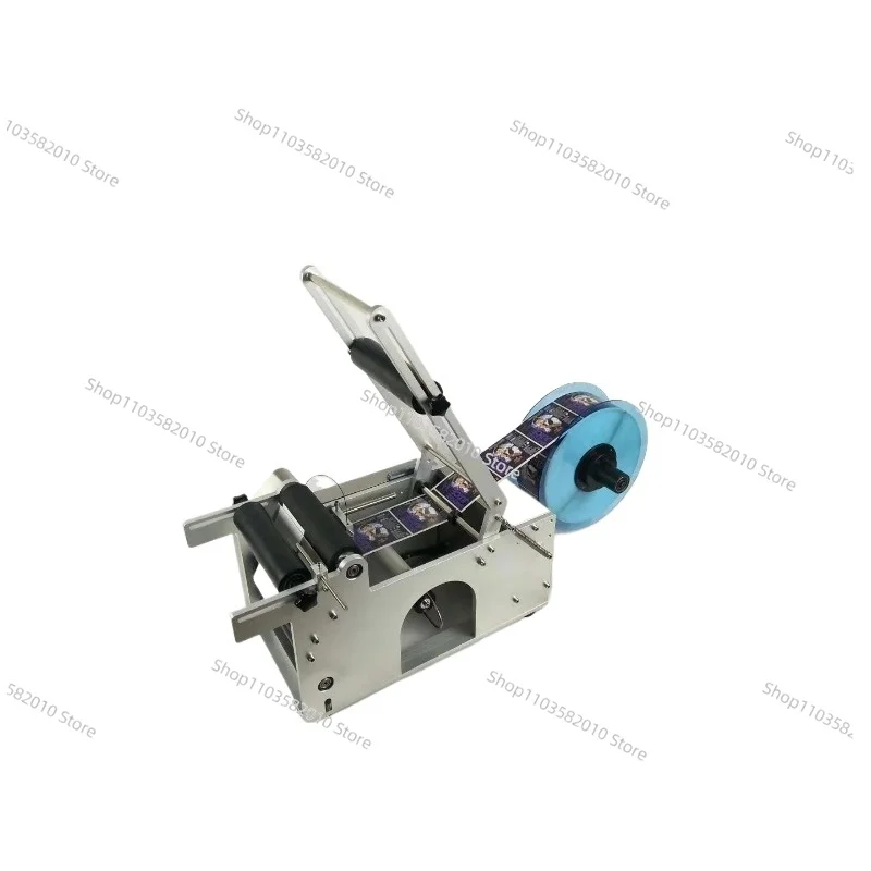 Semi-automatic Labelling Machine Round 1 Gallon Bottle Wine Bottle Label Sticking Machine for Round Glass Bottle with Adhesive